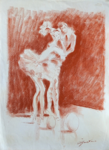 Art work by Luigi Pignataro Ballerini - blood paper 
