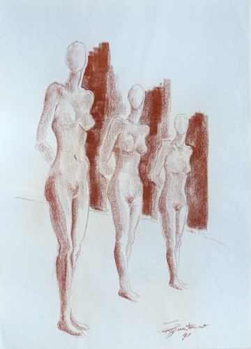 Art work by Luigi Pignataro Figure - blood paper 