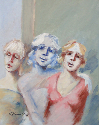Quadro di Umberto Bianchini Trio - olio tela 