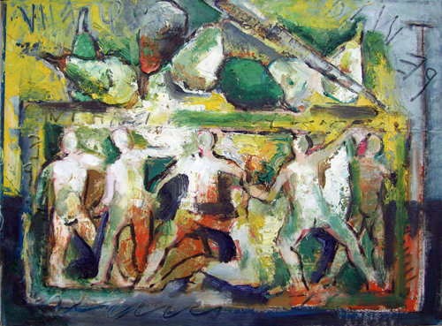 Quadro di Emanuele Cappello Figure - olio tela 