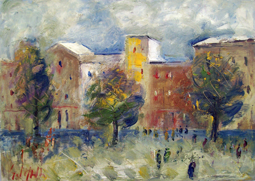 Quadro di Emanuele Cappello Paesaggio - olio tela 
