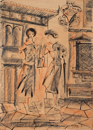 Quadro di Zino Nisticò Figure femminili - Pittori contemporanei galleria Firenze Art