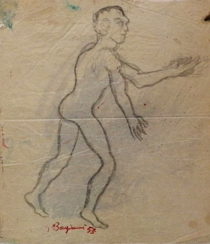 Quadro di Guido Borgianni Nudo maschile  - pastello carta 