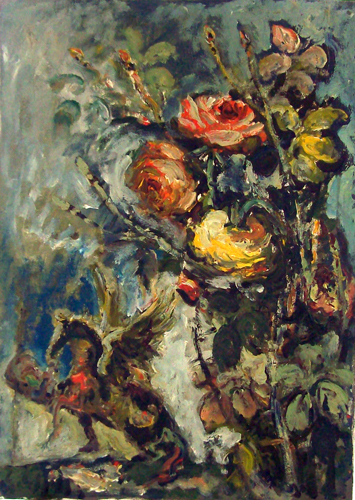Quadro di Emanuele Cappello Rose - olio tela 