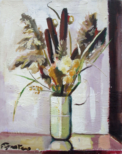 Quadro di Luigi Pignataro Vaso di fiori - mista tela 