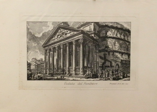 Quadro di  Antiquariato Veduta del Pantheon - Pittori contemporanei galleria Firenze Art