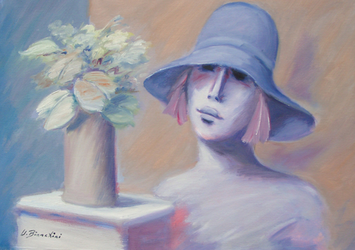 Quadro di Umberto Bianchini Rebecca - olio tela 