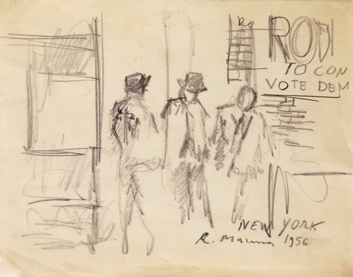 Quadro di Rodolfo Marma New York - matita carta 