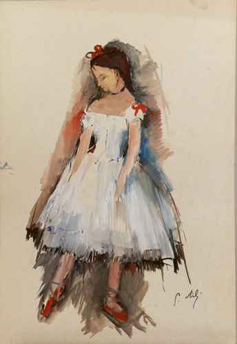Quadro di Gino Tili Ballerina - mista carta 