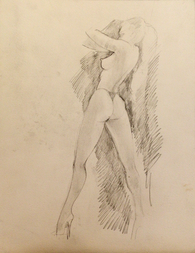 Quadro di Claude Falbriard Nudo - Pittori contemporanei galleria Firenze Art