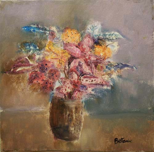 Quadro di Lido Bettarini Vaso di fiori - olio tela 