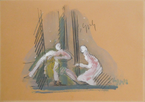 Quadro di Emanuele Cappello Figure - mista cartone 