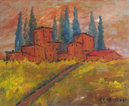 Quadro di Teo Russo Paesaggio - Pittori contemporanei galleria Firenze Art
