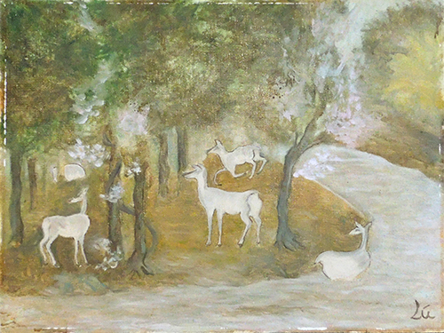 Art work by  Lù Cerbiatti - oil canvas cardboard  