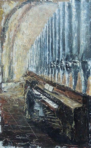 Art work by  Caprari Pianista - oil plywood 