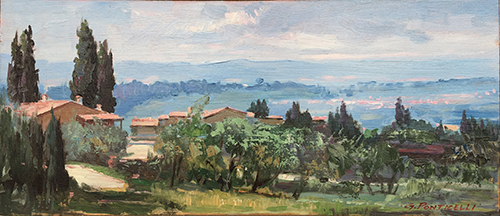 Quadro di Gracco Ponticelli S. Domenico al regresso di Maiano  - Pittori contemporanei galleria Firenze Art