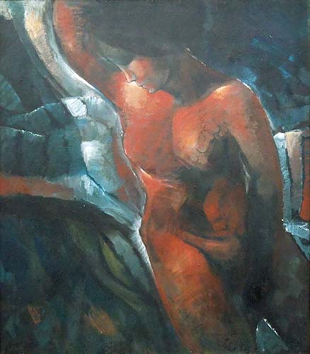 Quadro di Jorge Luiz Dos Santos  Nudo - olio tela 