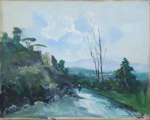 Art work by Guglielmo Chiaravalle Paesaggio - oil canvas 