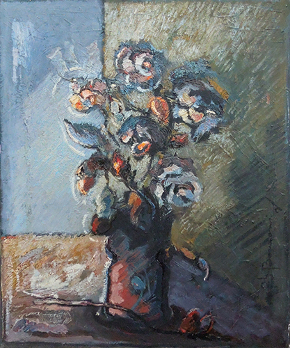 Quadro di P. L. Bordoni  Vaso di fiori - olio tela 