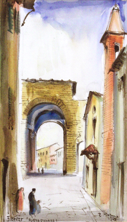 Rodolfo Marma - Porta Romana vista da via de Serragli Firenze