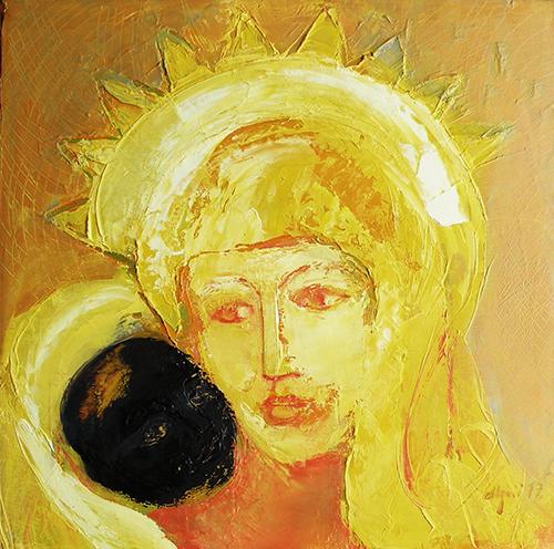 Elga Grinvalde (in arte Ellgrii) - Madonna con bambino nero