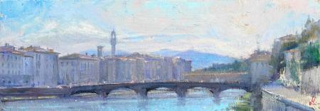 Mario Minarini - Arno e ponti, Firenze