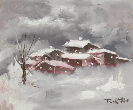 Teo  Russo  - Case sotto la neve