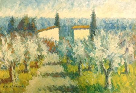 Dino Migliorini - Paesaggio con olivi