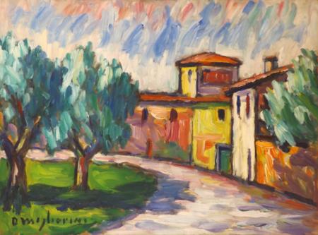 Dino Migliorini - Paesaggio con casolare
