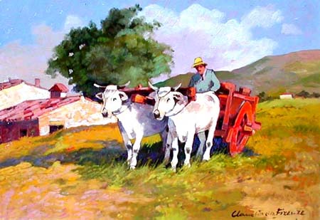 Claudio da Firenze Domenici - Buoi al carro