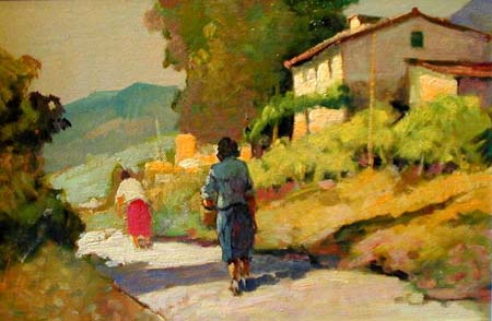 Claudio da Firenze Domenici - Figure in campagna